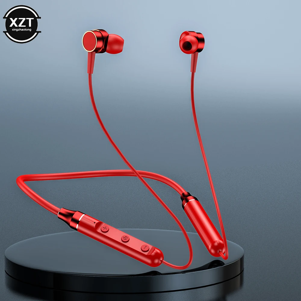 Беспроводные наушники с шейным ободом Bluetooth стереонаушники IPX5 водонепроницаемая