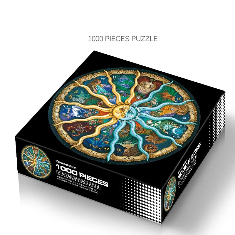 Новинка пазл-головоломка из 1000 деталей Палетка круглых пазлов радуга земля луна