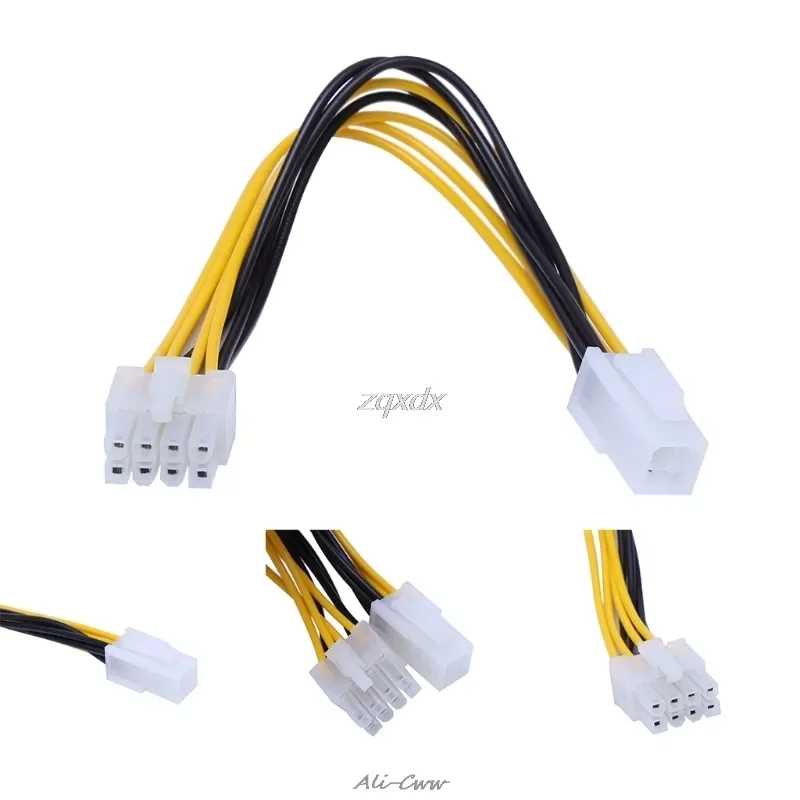 

4 Pin Male to 8 Pin CPU Power Supply Adapter Converter ATX Cable 12V