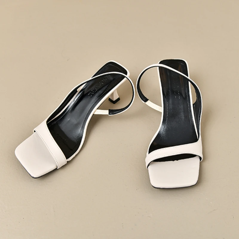 Женская обувь на высоком каблуке с квадратным носком пикантные сандалии римская