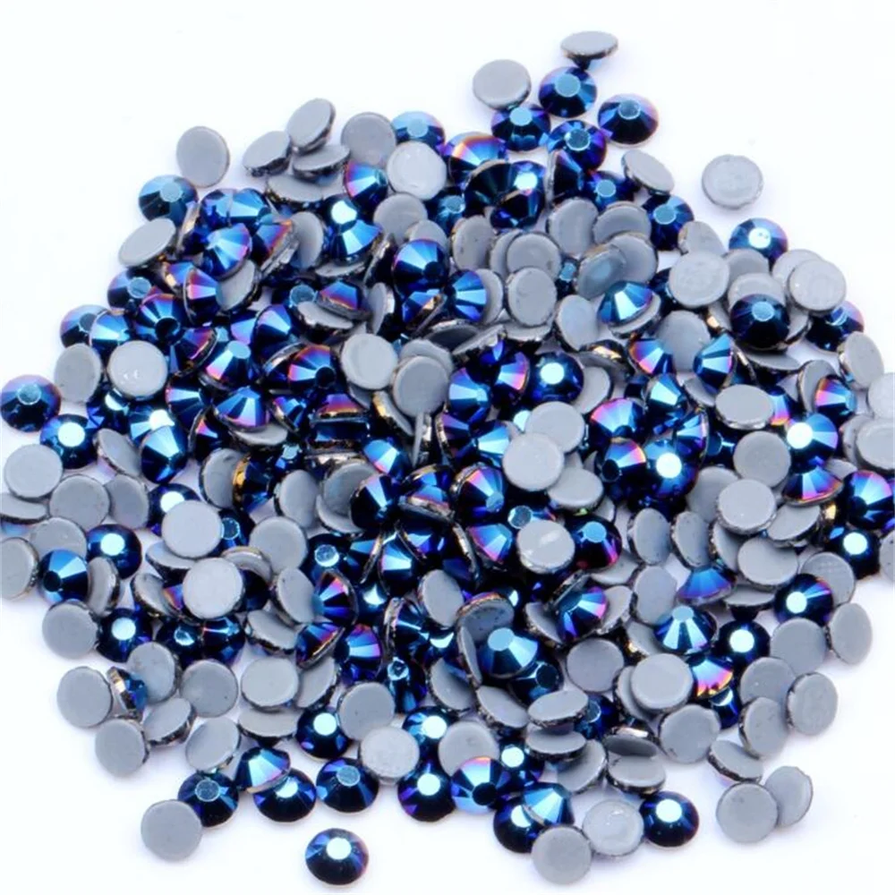 

Metallic blue All Sizes Crystal AB Hotfix Rhinestones,Glass Strass Hotfix Rhinestones For Nail Art & Fabric Decoretions