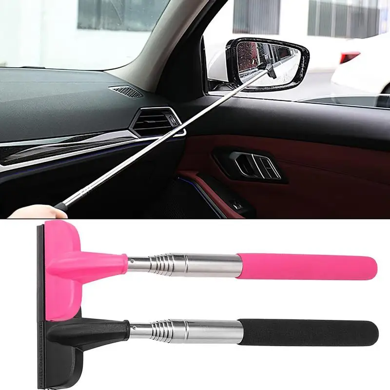 

Auto Retractable Rear View Mirror Wiper Auto Detachable Glass Wiper Cleaner With Squeegee Cleaning Accessories For automobile