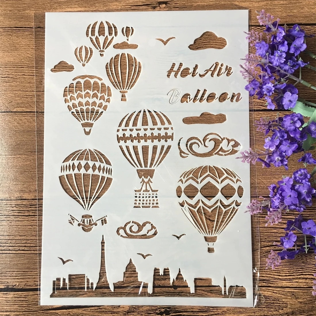 

A4 29cm Air Balloon DIY Craft Layering Stencils Wall Painting Scrapbooking Stamping Embossing Album Decorative Template