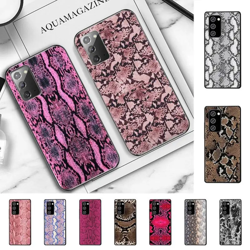 

Snake Skin print Phone Case for Samsung Note 5 7 8 9 10 20 pro plus lite ultra A21 12 72