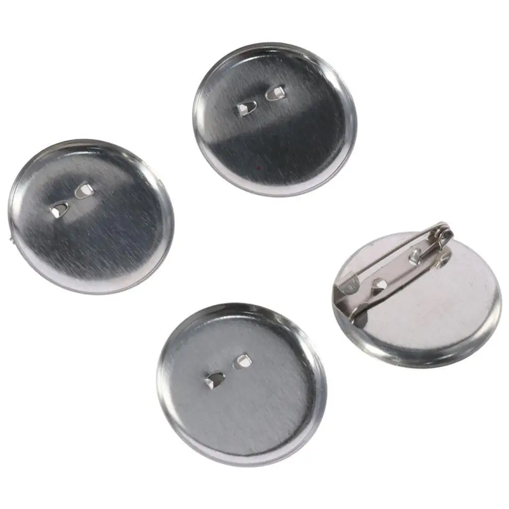 100 шт. плоские круглые бусины для брошюр серебряные застежки дисков 30 мм