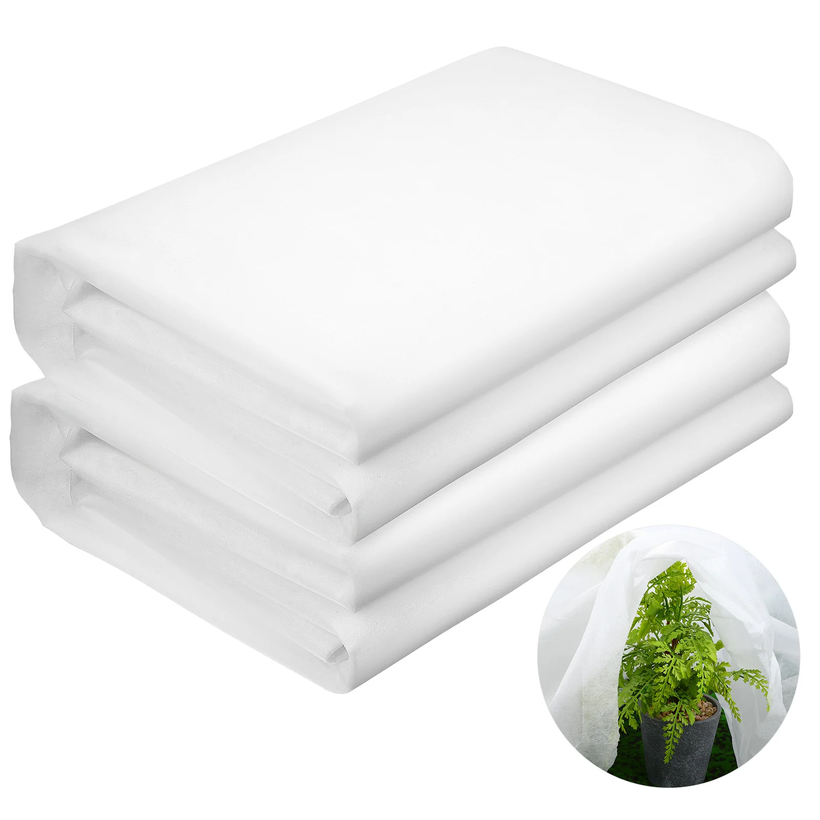 

2 Pcs Anti-freezing Premium Non-woven Frost Protection Reusable Garden Fleece Covers for Plants Fleece Covers