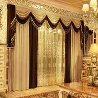 curtains for living room light luxury european style high end atmospheric silk velvet curtain head villa dining room bedroom