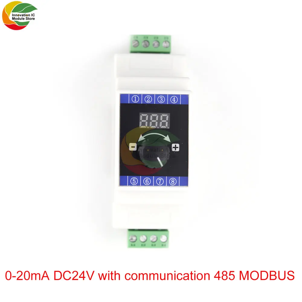 Current Signal Generator Digital Display 4‑20mA DC 24V Analog Simulator Rail Installation Current Signal Generator