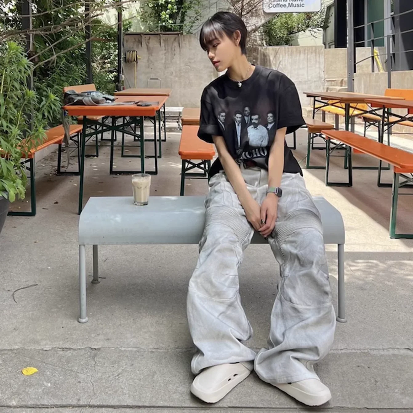 Грязно окрашенные Лоскутные широкие мешковатые джинсы для мужчин и женщин