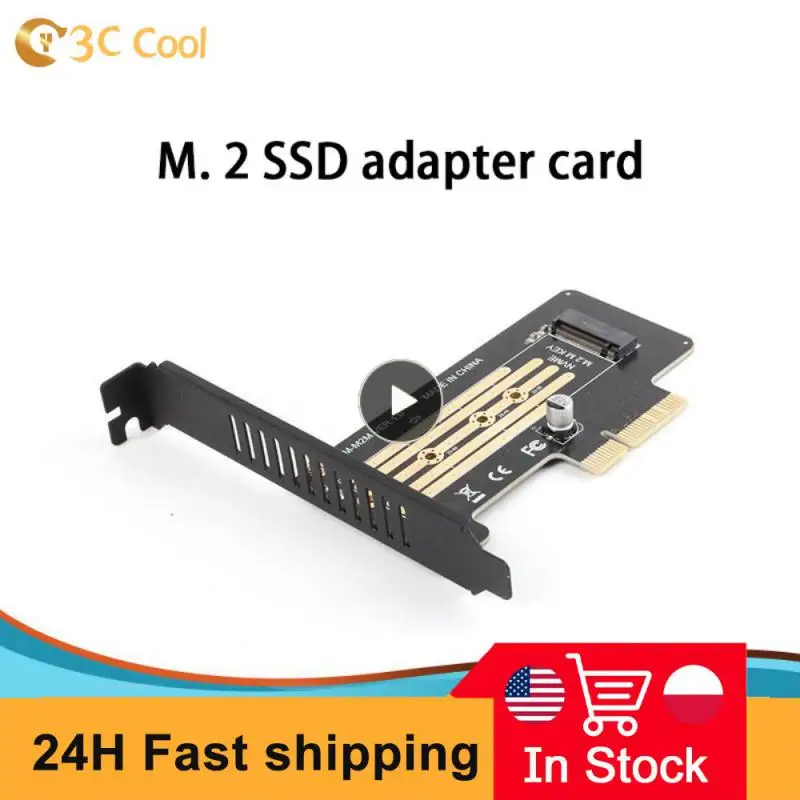 

M.2 Ssd Sata Adapter Nvme Ngff To Pcie 4x Led Riser Card Black Pdm2-r2.0 M2 Add On Card Dual Disk Adapter Board Portable Mb Key