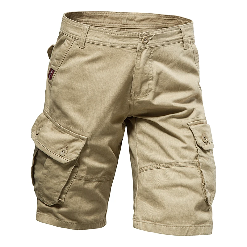 

Summer Casual Pants Men New Solid Color Cargo Shorts Multi-Pocket Big Size Loose Sport Work Pants Trend Comfortable Short