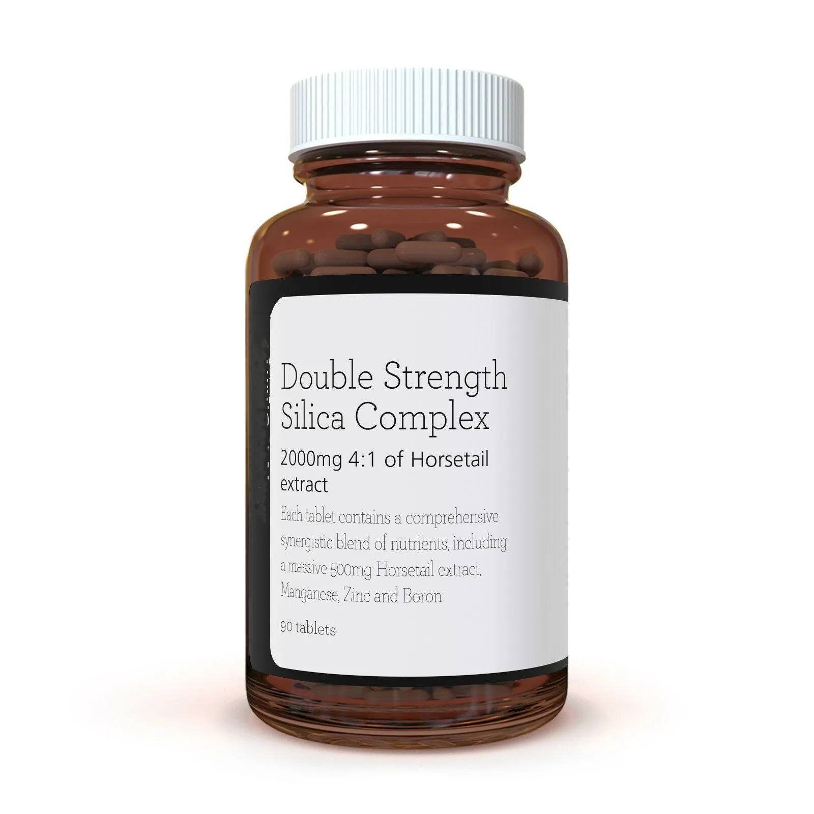 

Double Strength Silica Complex supplements 90 pcs- 2000mg horsetail, 3 month supply