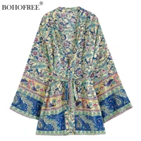 bohemian style plus size women clothing curve plus boho gypsy rayon cotton cover ups female kimonos blusas