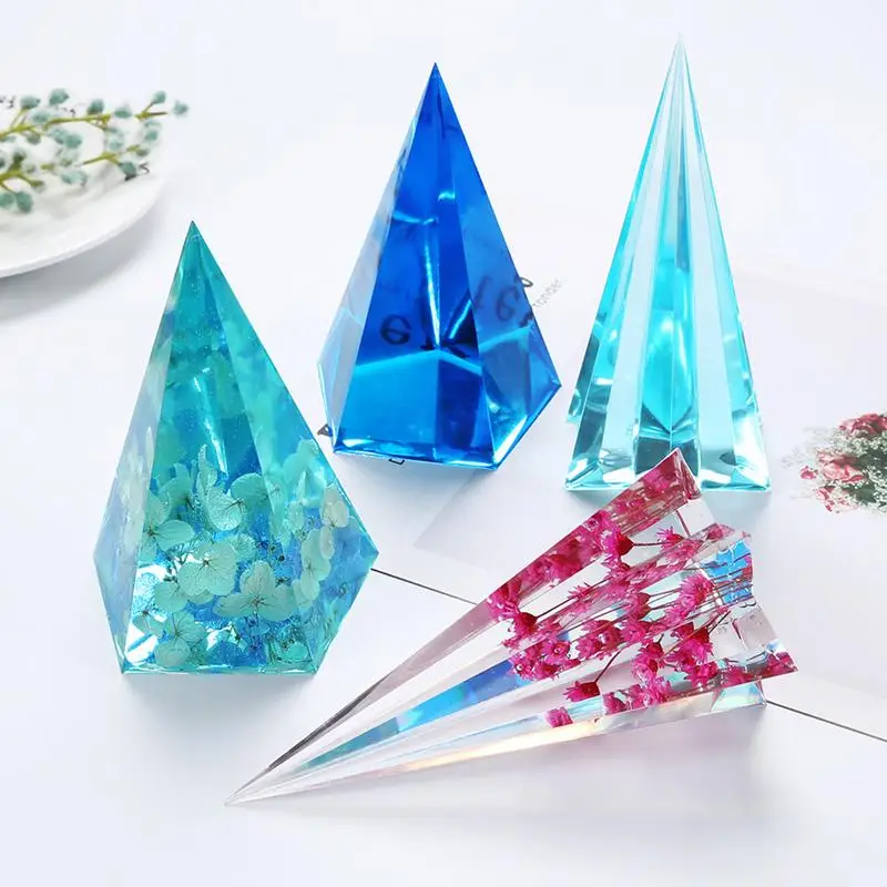 

Pyramid Candle Mold DIY Hexagonal Cone Silicone Mold Pyramid Silicone Candle Molds For Resin Casting Soap Candle Jewelry Making