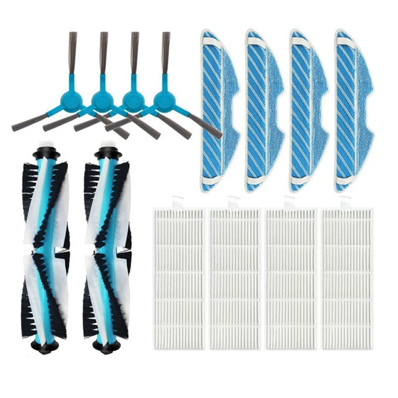 

Main Roller Brush Side Brush Hepa Filter Mop Cloth Replacement Accessories For Conga 1290 1390 1590 Robot Vacuum Cleaner