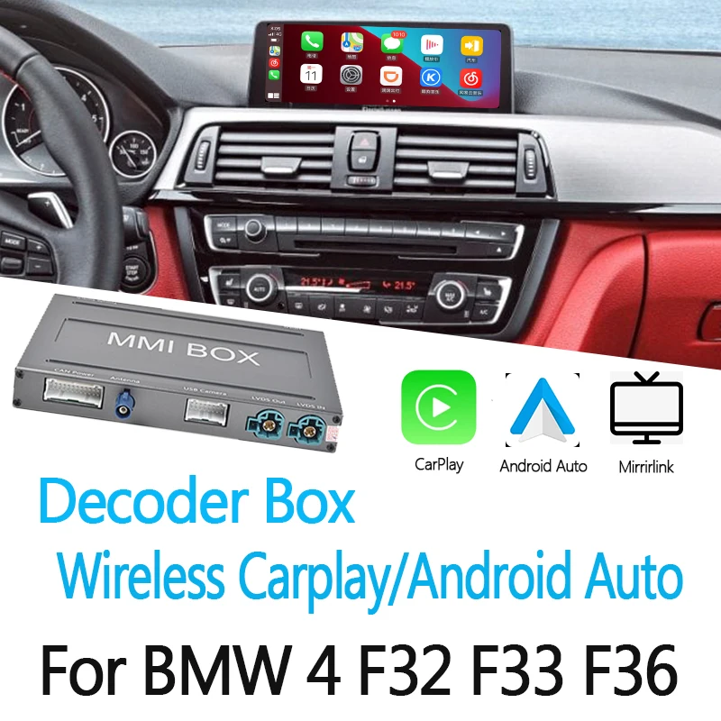 

Адаптер для BMW 3 серии F30 F31 F34 F80 2016 ~ 2022 беспроводной проводной CarPlay Android Авто Carlife Mirror link декодер Youtube