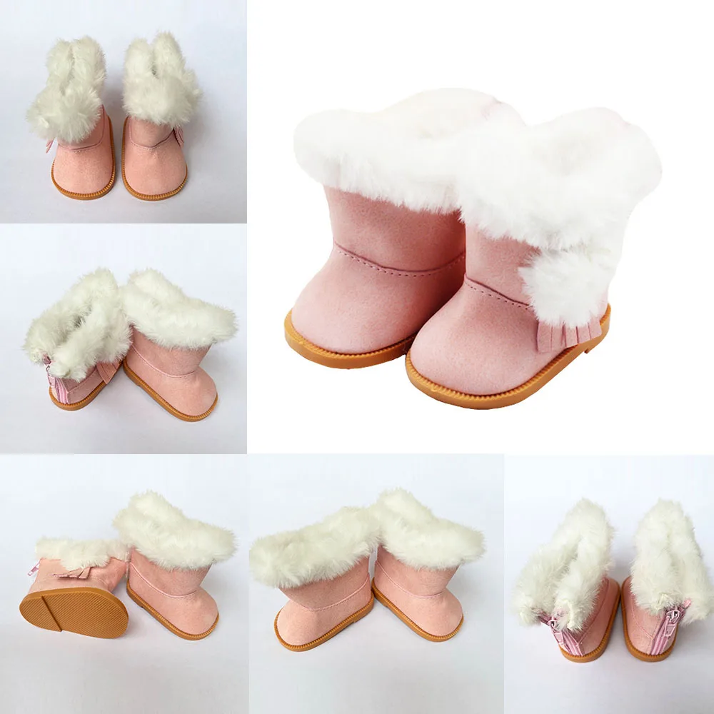 

7CM Doll Shoes Clothes Dolls Snow Boots for 18 Inch American&43CM Baby Reborn Doll Accessories Our Generation Girl`s Toy Gift