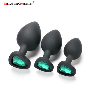 Съемная силиконовая Анальная пробка в форме сердца, украшение для анальной пробки, секс-игрушки, массажер простаты, игрушки для женщин, мужчин, пар, геев