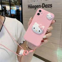 hello kitty fashion cute 3d cat with ornaments phone cases for iphone 13 12 11 pro max mini xr xs max 8 x 7 se 2022 back cover