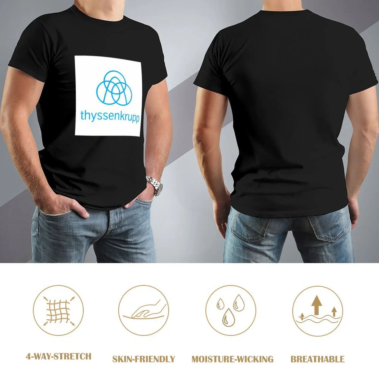 Футболка с логотипом Thyssenkrupp винтажные футболки футболка на заказ одежда в стиле