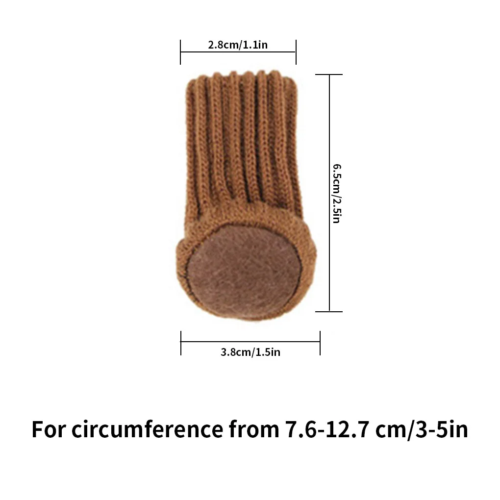 

24pcs Double-Layer knitted Chair Sock Noise-Reducing Bench Foot Protector Home Table Leg Set