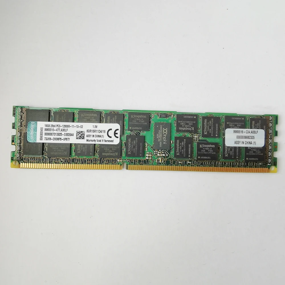 

1 PCS KVR16R11D4/16 For Kingston RAM 16GB DDR3 1600MHz ECC REG 2RX4 PC3-12800R Server Memory Fast Ship High Quality