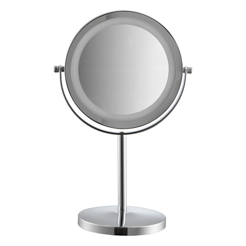 

Makeup Vanity Mirror With LED Lights 7 Inch Double Sided Magnification Contact Control 360 Degreerotation Mirror