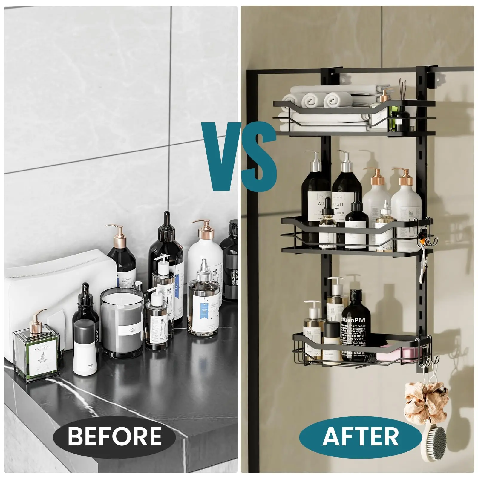 TAILI черные подвесные полки для ванной полка комнаты органайзер держатель шампуня