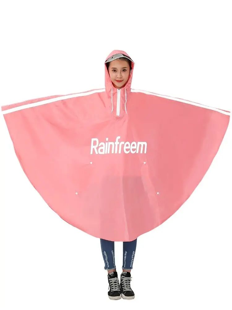 

Big Size Electric Bicycle Raincoat Women Adult Rain Poncho Jacket Waterproof Rain Coats Riding Thickened Trench Coat Men Gift