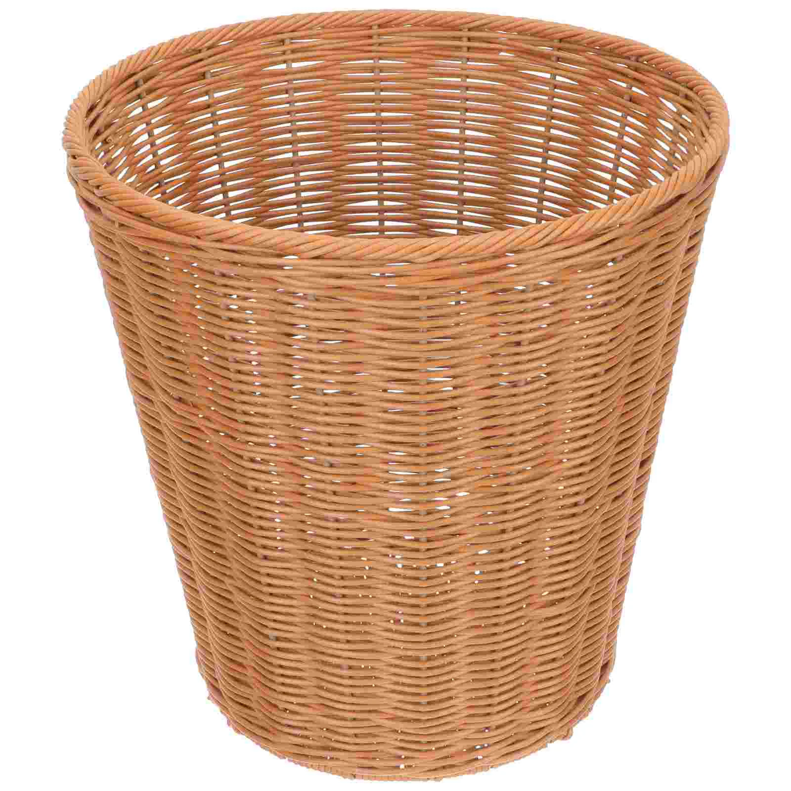 

Basket Woven Rattan Baskets Trash Waste Garbage Vegetable Hampers Clothes Laundry Sundries Wicker Storage Potseagrass Containers
