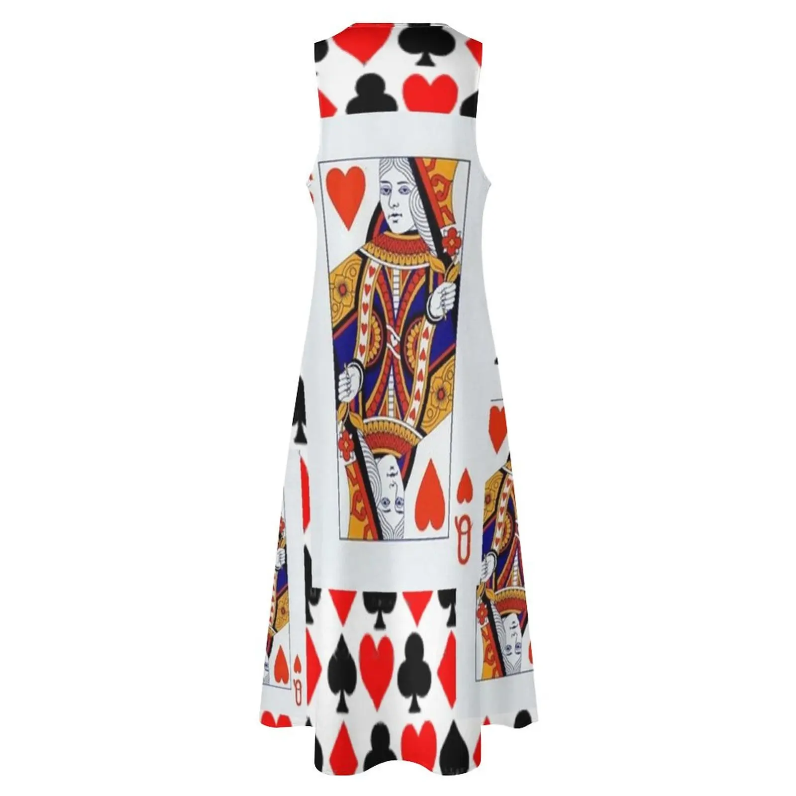 Длинное платье с узорами RED QUEENS OF HEARTS длинное женские платья летние 2025 года летнее
