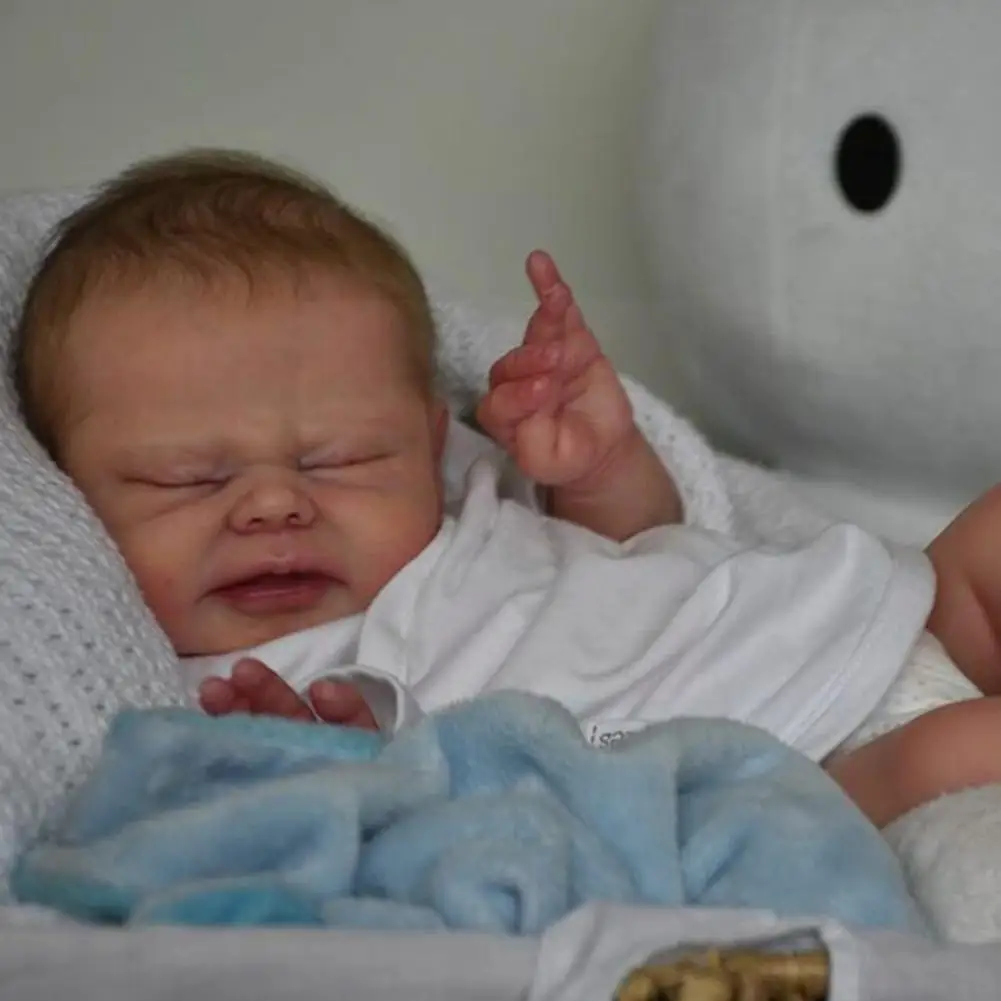 

17inch Reborn Dolls Kit Vincent Lifelike Baby Size Parts Dolls Unfinished B0g0
