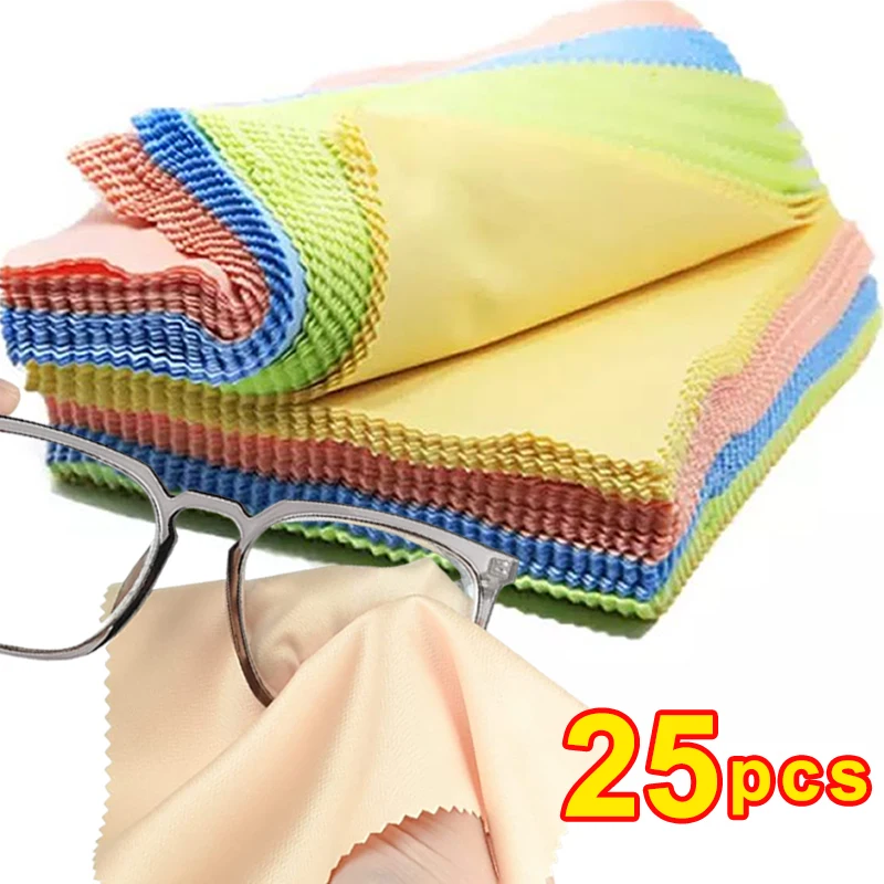 

25Pcs High Quality Chamois Glasses Cleaner Microfiber Cleaning Cloth for Glasses Cloth Len Phone Screen Cleaning Wipes Wholesale
