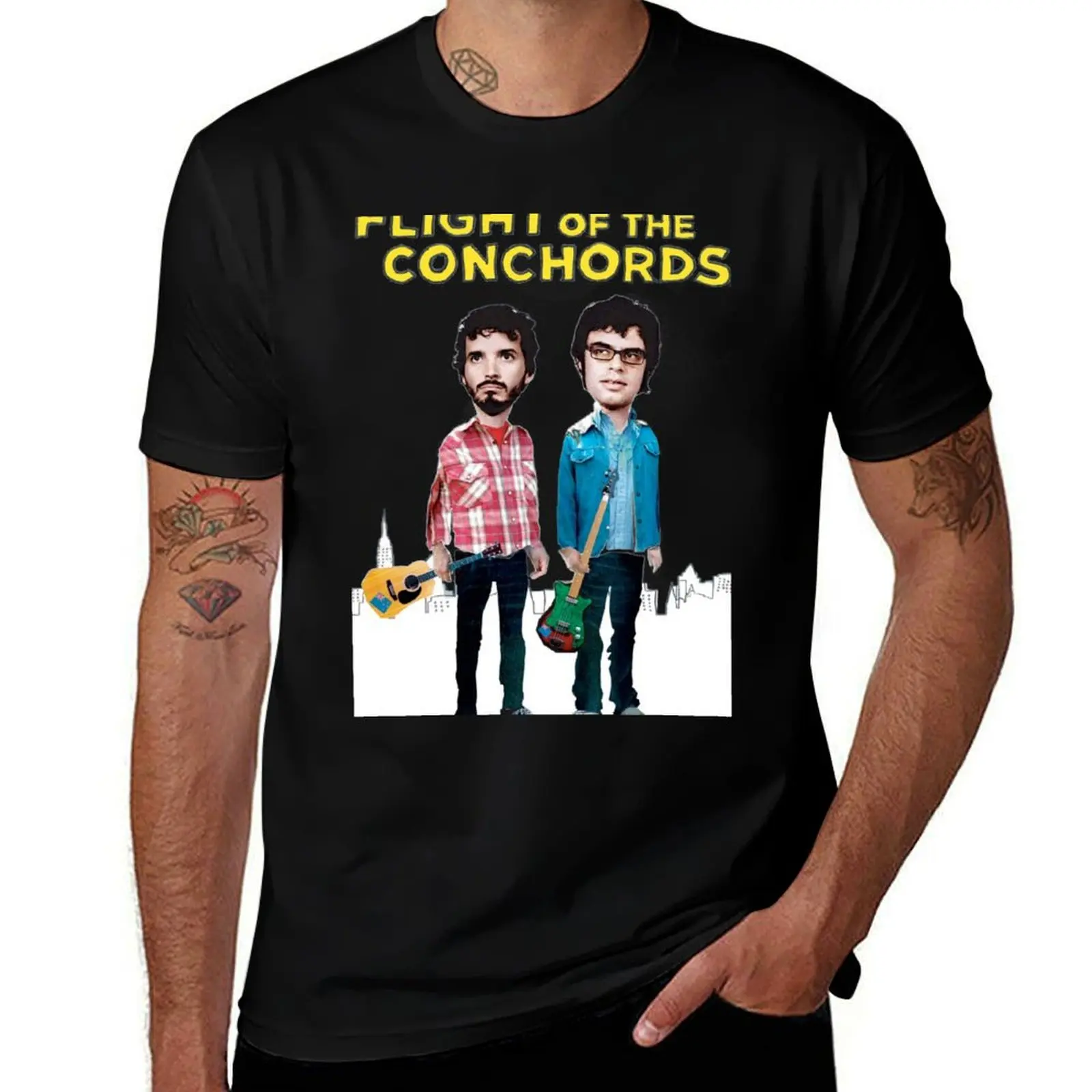 Мужская футболка Flight Of The Conchords хлопок большие размеры