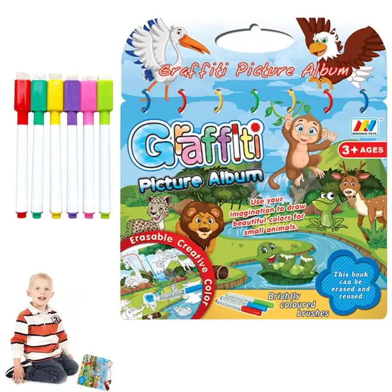 

Erasable Doodle Book Reusable Erasable Doodle Book Toys For Kids Scribbler Board Road Trip Car Game Writing Painting Set For