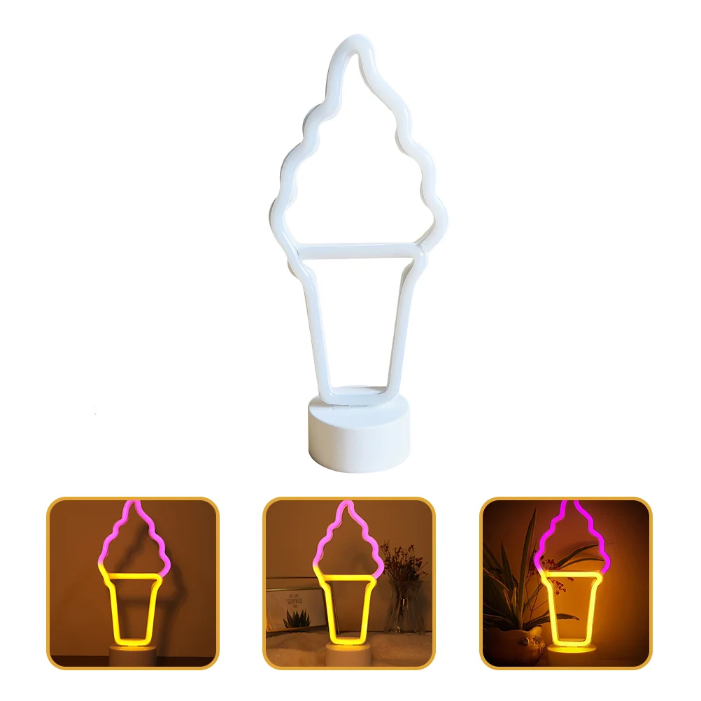 

Ice Cream Neon Lamp Neon Sign Party Neon Light Plastic Neon Lamp for Bedroom