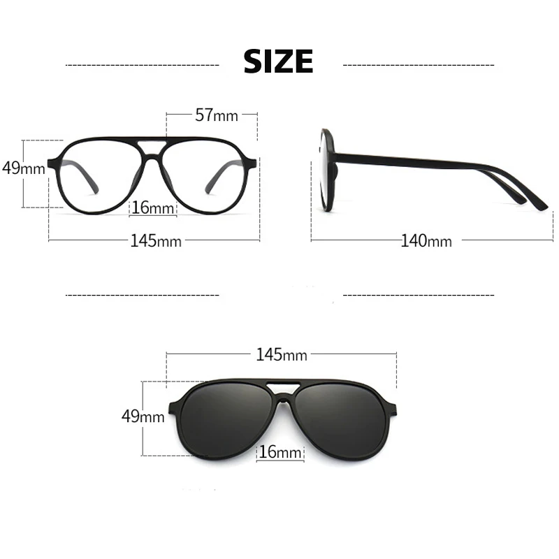 Мужские и женские очки для близорукости VCKA классические поляризационные