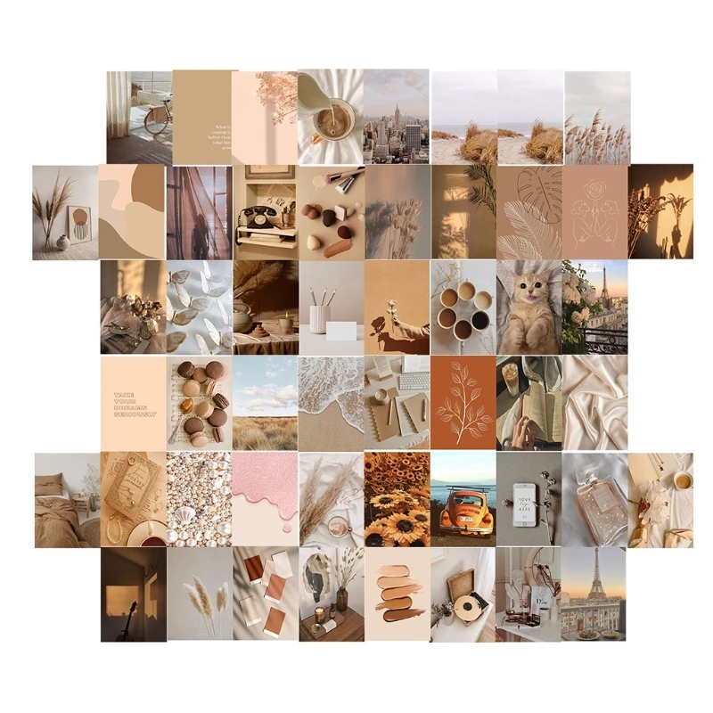 

Aesthetic Collage Kit for Indoor Wall 4x6 inch Mini Cute Photo Prints Landscape Themed VSCO Posters Small Cards 50PCS