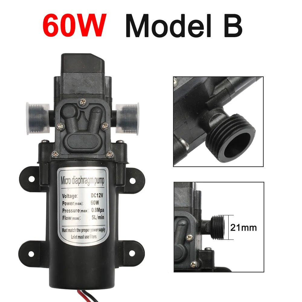 

Электрический диафрагменный насос HIMOSKWA 12В 60/70Вт 5л/мин