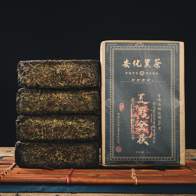 

Черный чай Хунань анхуа, золотой цветок фу, кирпичный чай тяньцзянь, кирпичный Темный чай для похудения, красота, забота о здоровье, чайник д...