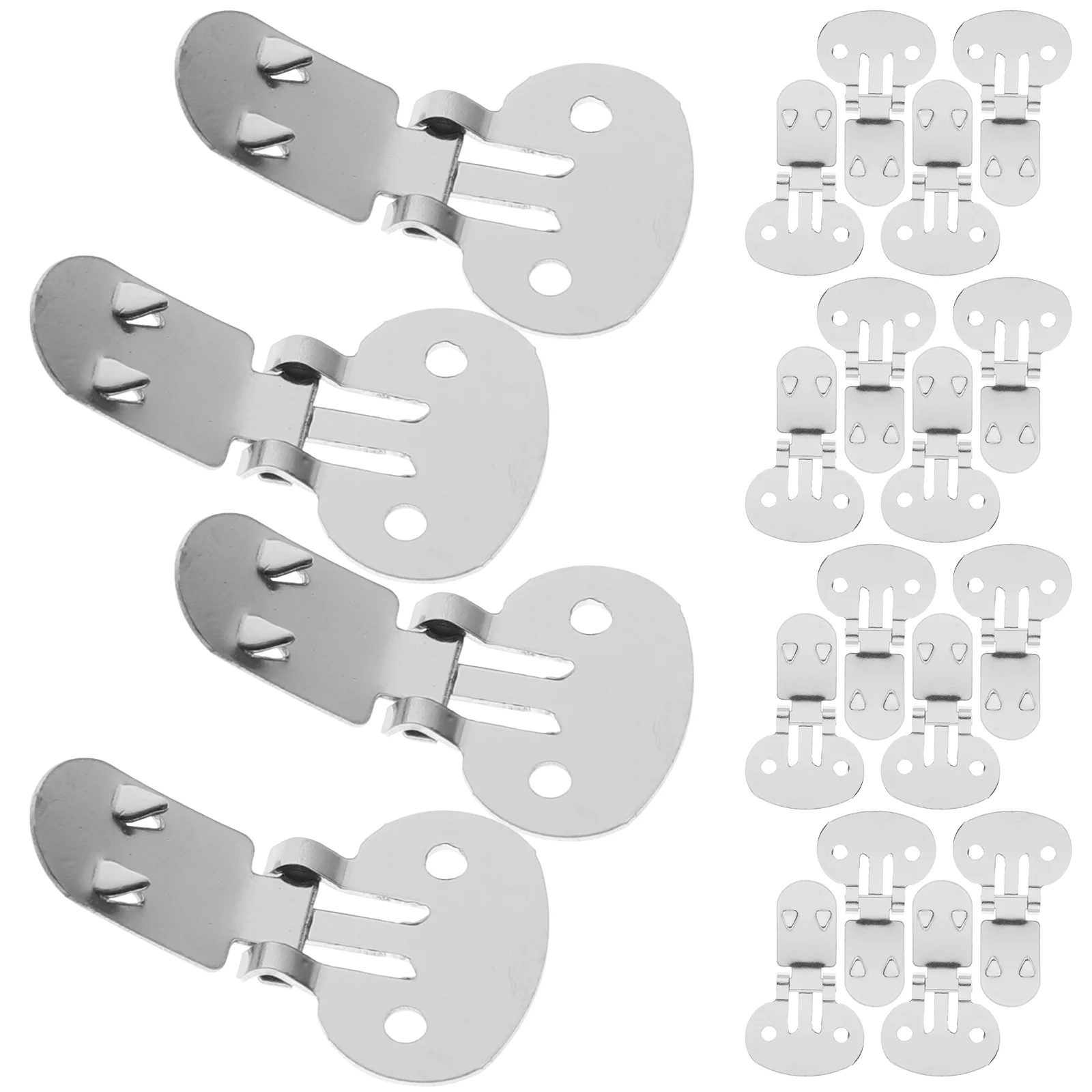 

Shoe Clips Diy Blank Metal Stainless Decoration Steel Shoes Accessories Clamps Crafts Clip Findings Supplies Flat Flats Silver