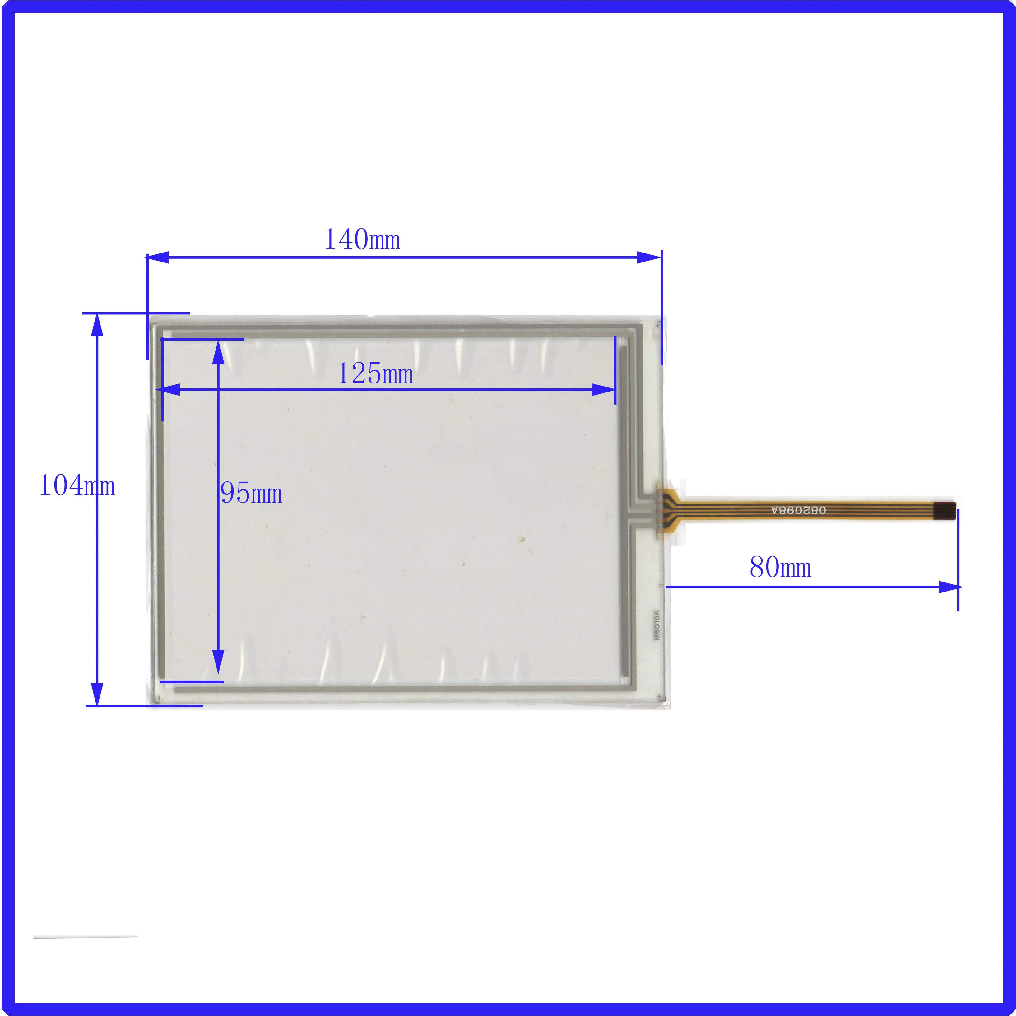 

Original new M6010A Industrial touch handwriting external screen glass four-wire resistance 140*104MM universal
