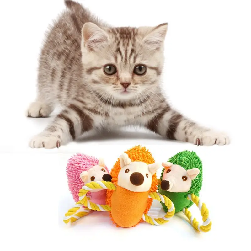 New Pet Plush Toy Cat Dog Sounding Chew Puzzle with Twine Teeth Cleaning Wear Resistant for Home Outdoor Puppy Kitten |