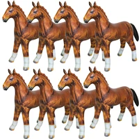 1pc 9480cm inflatable horse balloon stuffed animals pool party toy decoration birthday gift baby shower party brown horse theme