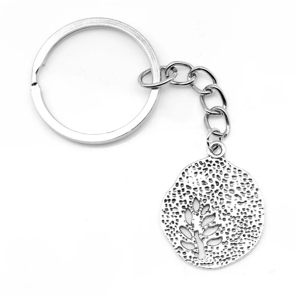 

1pcs Antique Silver Color 23x29mm Tree Keychain Handmade Jewerly Diy