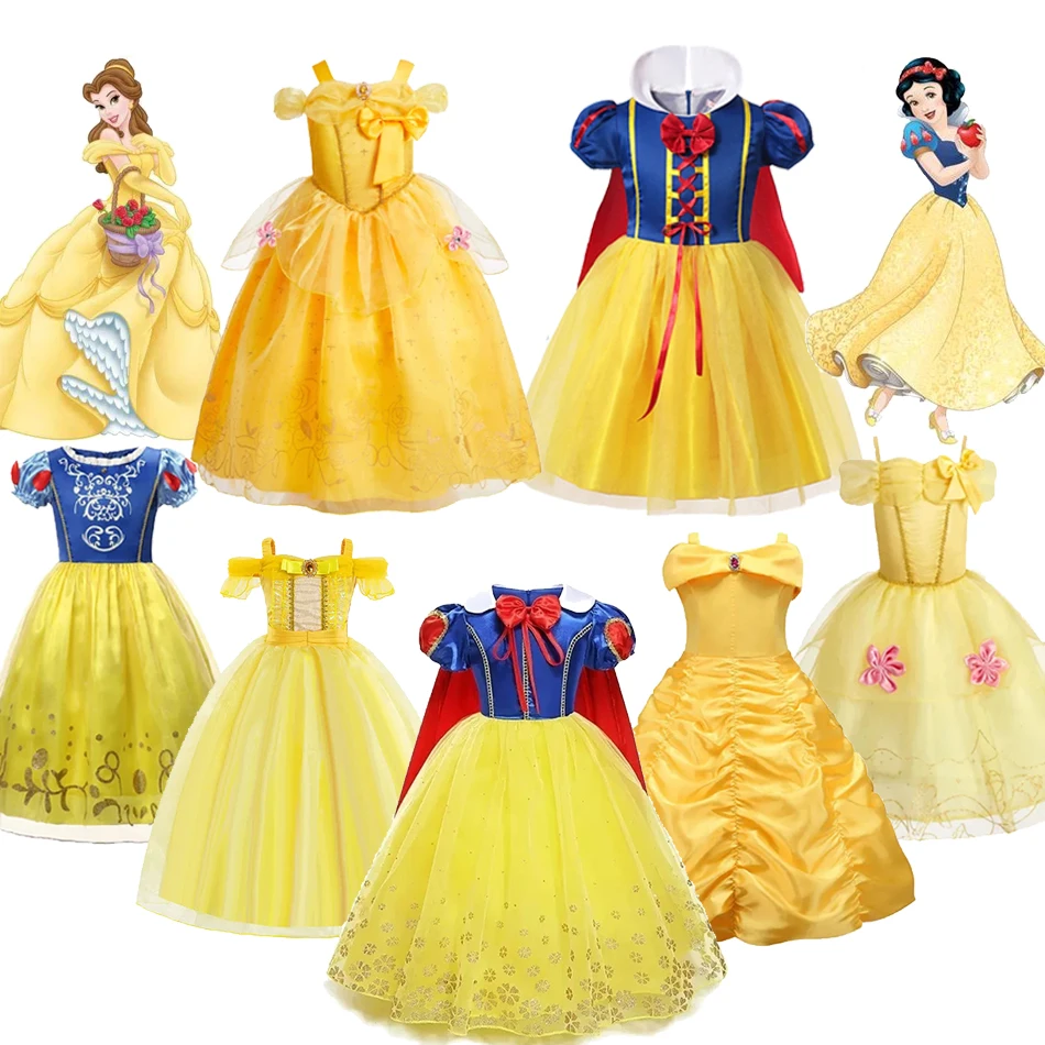 Детское платье принцессы Белоснежки, на Возраст 3-10 лет | AliExpress