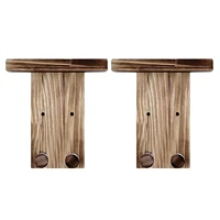 wooden guitar wall mount rack 2pcs 3 in 1 guitar hanger rack with pick holder and storage shelf wall crafts decorations for ukul