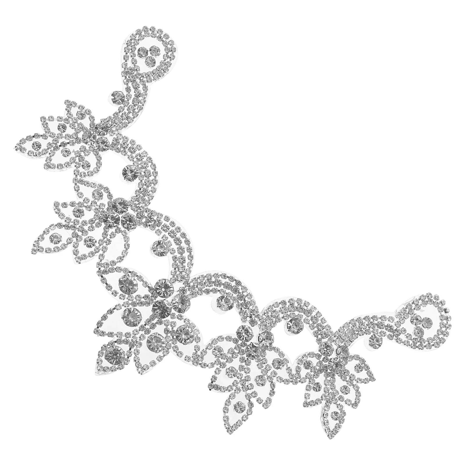 

Patch Applique Sewing Crystal Iron Wedding Appliques Dress Beaded Flower Rhinestone Diy Rhinestones Bridal Badges Embroidered