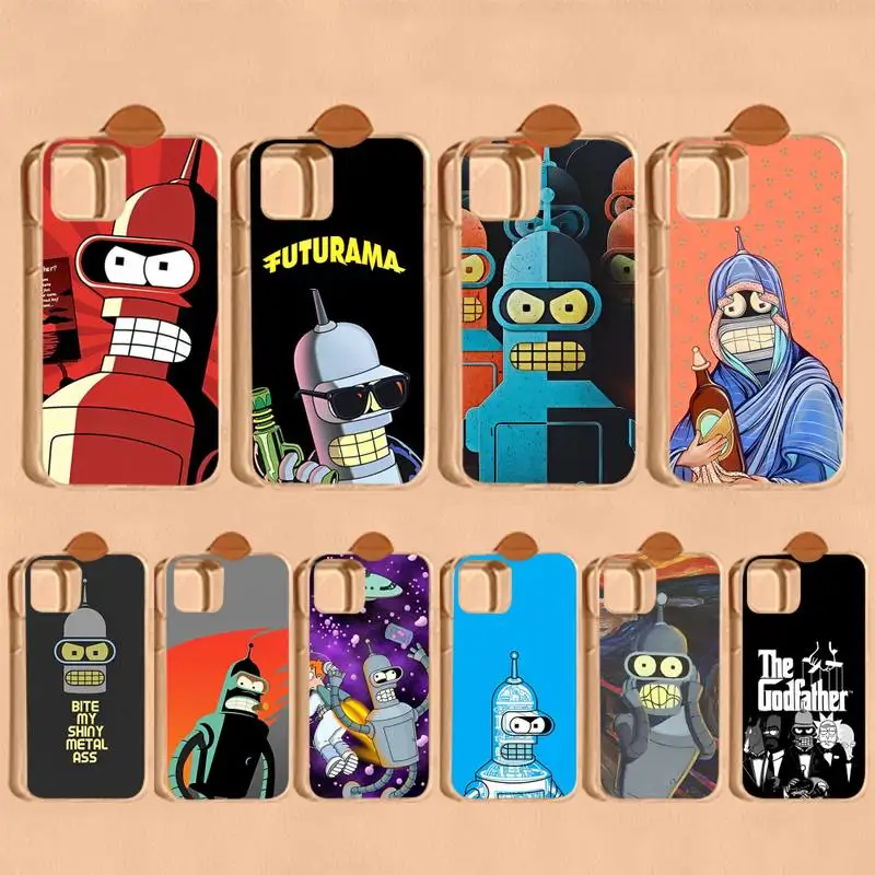 

MINISO Cute F-Futuramas For Kid Phone Case For iPhone 14 11 12 13 Mini Pro XS Max Cover 6 7 8 Plus X XR SE 2020 Funda Shell