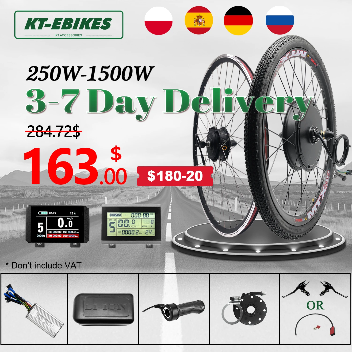 ebike Kit 36V 500W 48V 1500W 1000W 750W e-bike e Bike Wheel Hub Motor Electric Bicycle Bike Conversion Kit Bicicleta Electrica